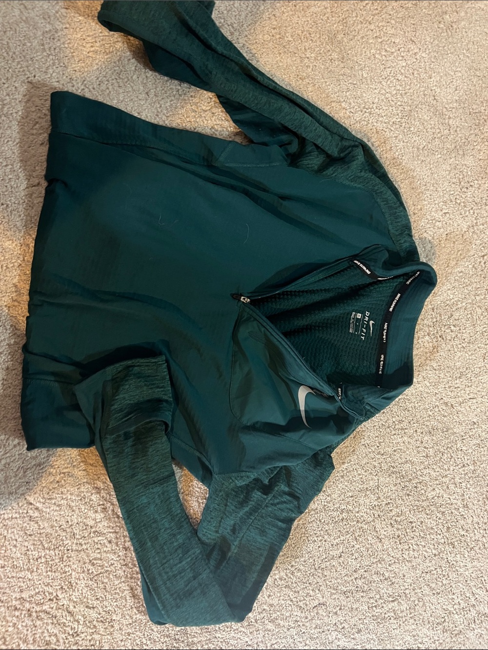 Nike Women's Teal Half-Zip Bomber Pullover Jacket